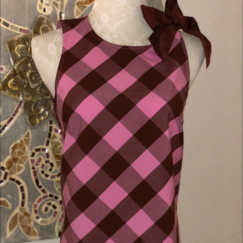 J. Crew Bow-Shoulder Top in Oversized Gingham